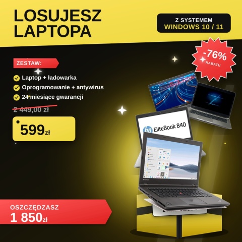 LOSOWY LAPTOP Z WINDOWSEM