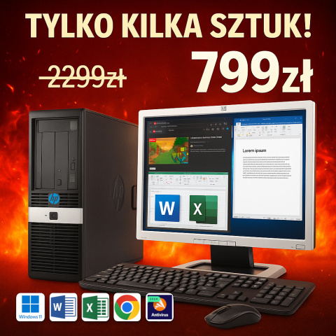 Zestaw komputerowy (biurowy / domowy) | WORD | EXCEL | YOUTUBE | WiFi Zestaw komputerowy (biurowy / domowy) | WORD | EXCEL | YOUTUBE | WiFi